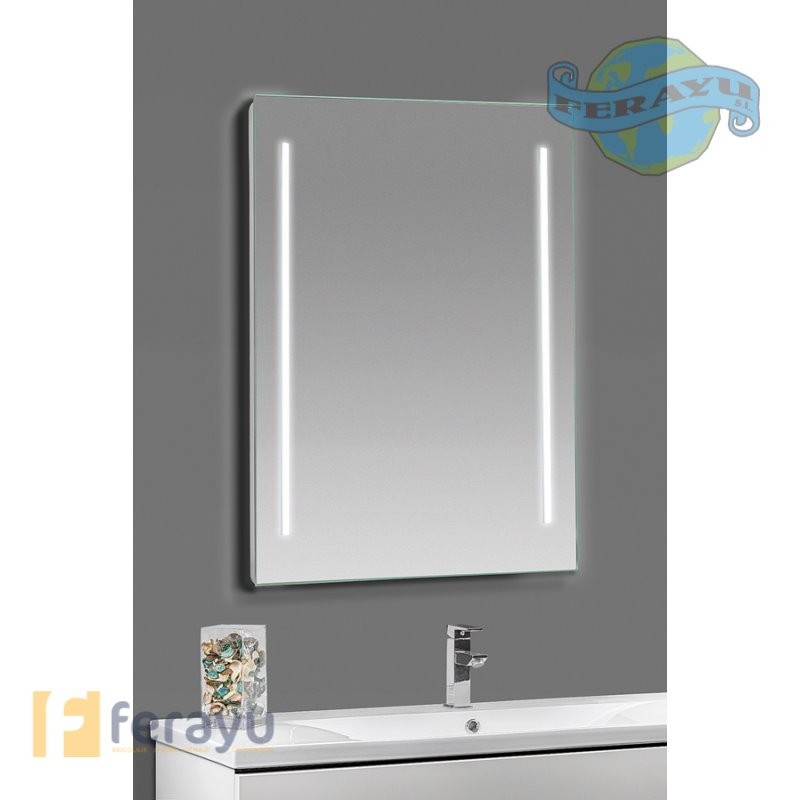 Espejo LED para baño con antivaho, 2puertos usb y 2 sensores táctiles